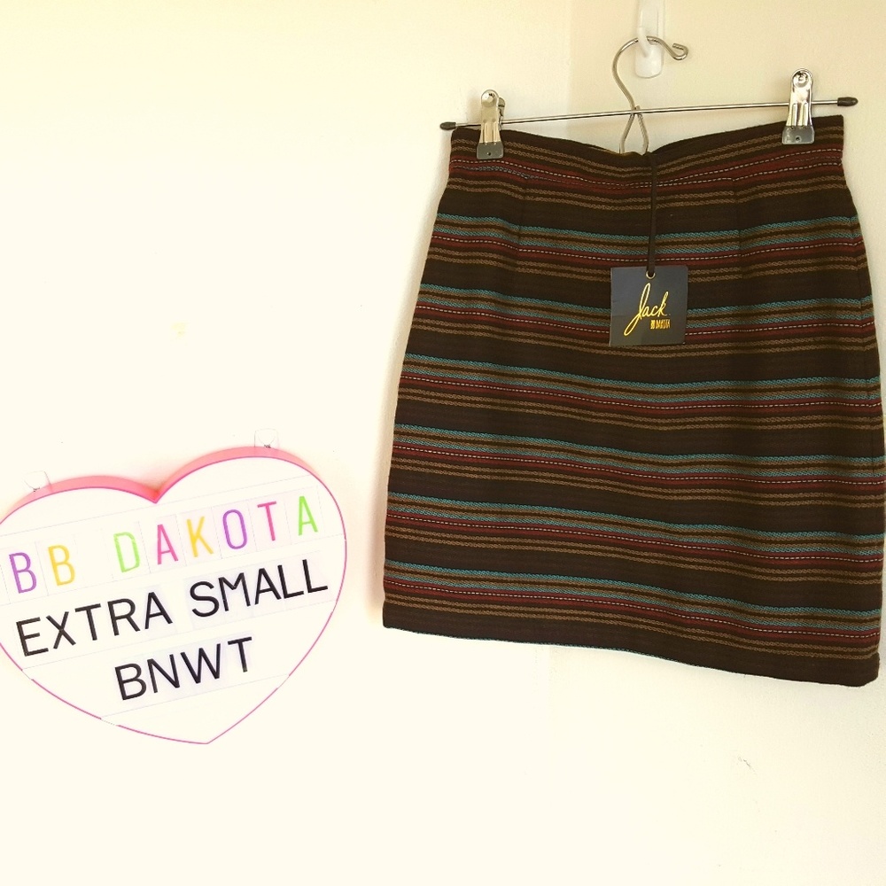 BBDakota🌰brown wool mini skirt🌰BNWT🌰sz 2